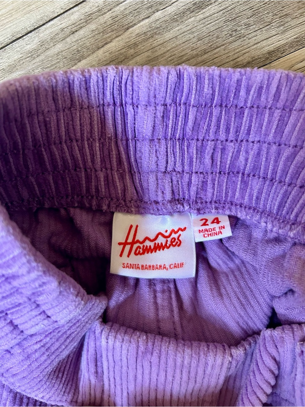 Hammie’s High-Waisted Purple Corduroy Shorts - Picture 3 of 4